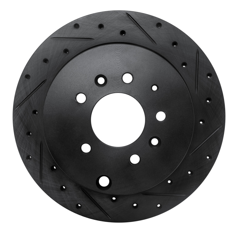 Ford Edge Brake Rotor (1) - Rear Right - R1 Concepts - Drilled & Slotted - Black - `07-`12